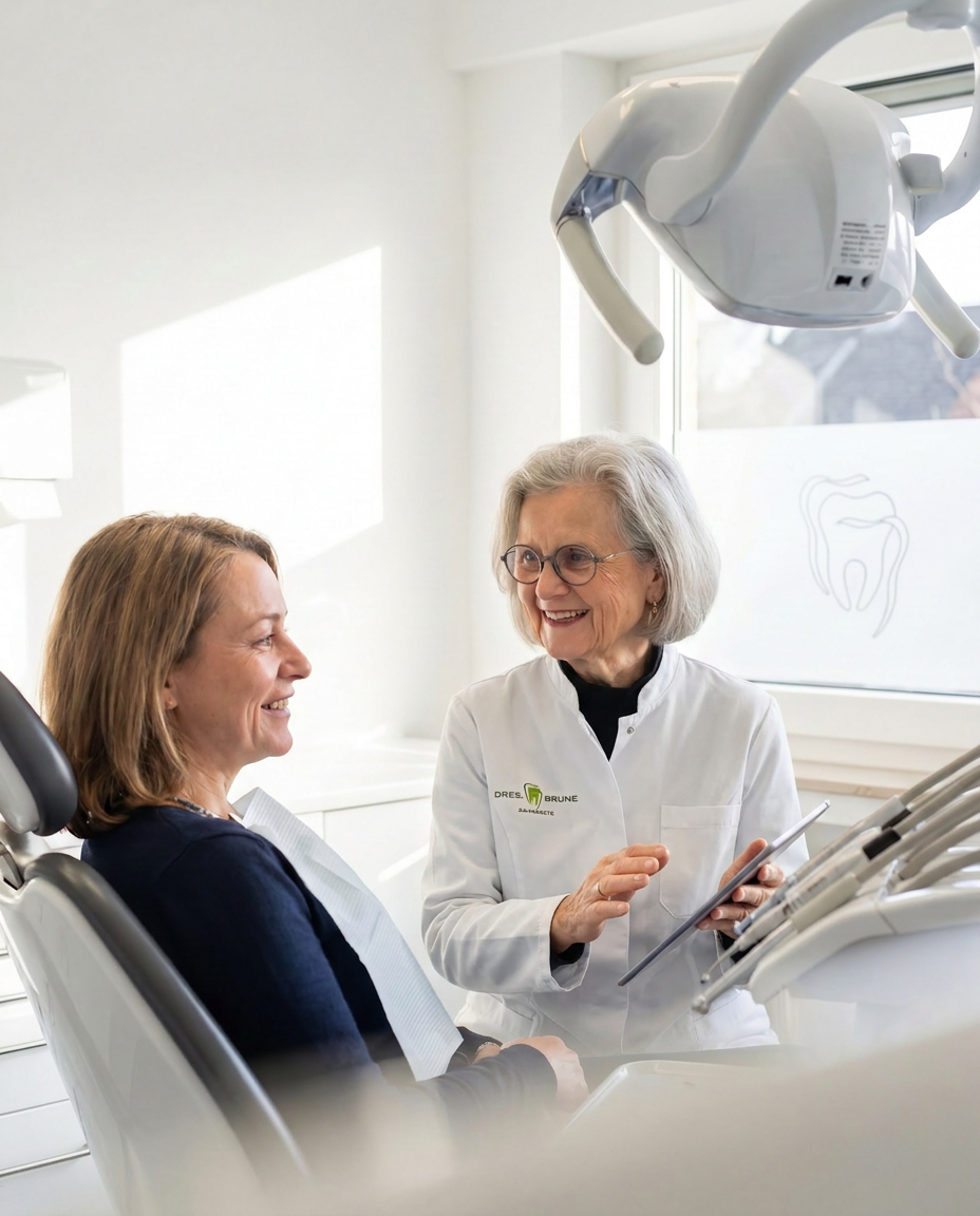 Behandlerin im Beratungsgespräch mit einer Patientin